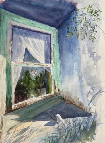 Blue Window by Gloria Henderson