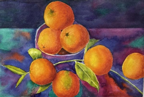  Honorable Mention-Mini,  - Oranges and Oranges by Ann Miller