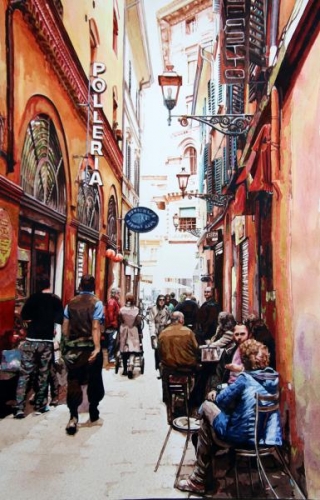  Third Place,  - Bologna Street Scene by Robin Erickson