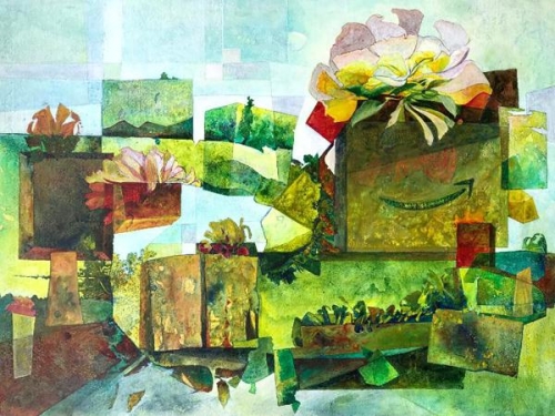  Honorable Mention,  - Bloom Outside the Box - Greenhouse or Glass Ceiling by Carol Mansfield
