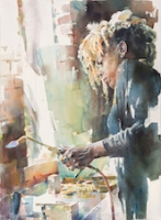 Find Your Flow in Watercolor Portait & Landscape - Live In Gallery